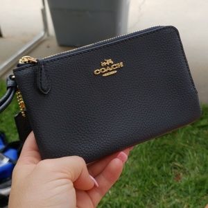 COACH Dusty Navy Blue Wristlet